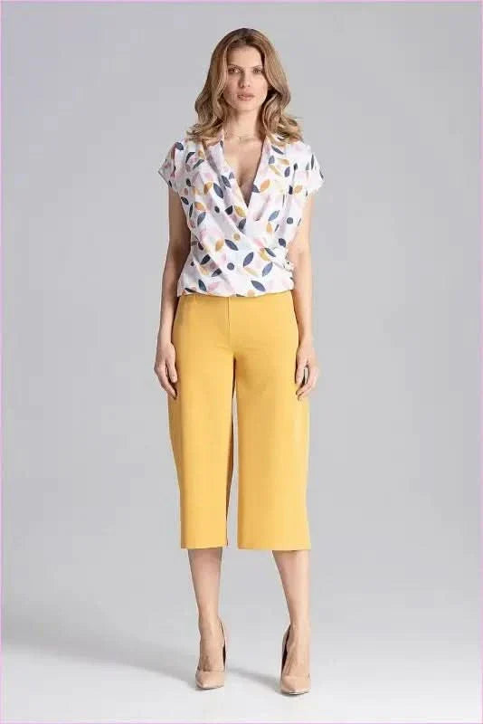 Wide Leg Cropped Trousers Unique Style Fashion