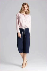 Wide Leg Cropped Trousers Unique Style Fashion