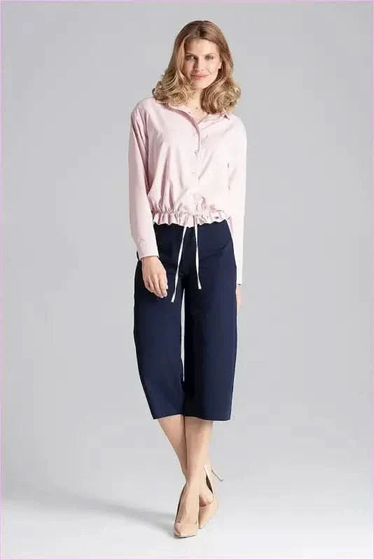 Wide Leg Cropped Trousers Unique Style Fashion