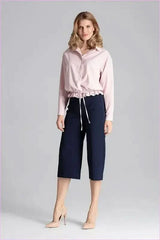 Wide Leg Cropped Trousers Unique Style Fashion
