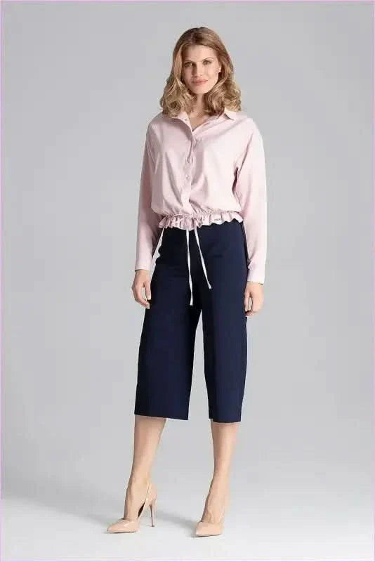 Wide Leg Cropped Trousers Unique Style Fashion
