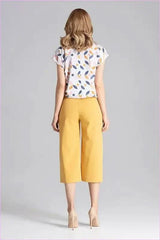 Wide Leg Cropped Trousers Unique Style Fashion