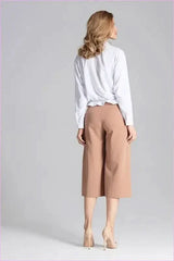 Wide Leg Cropped Trousers Unique Style Fashion