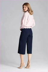 Wide Leg Cropped Trousers Unique Style Fashion