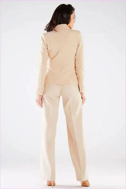 Wide Leg High Rise Pants Polish Fashion