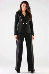Wide Leg High Rise Pants Polish Fashion