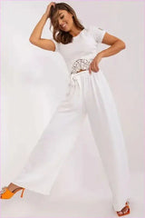 Wide Leg Summer Pants Unique Style Fashion