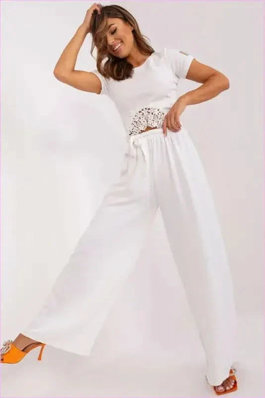 Wide Leg Summer Pants Unique Style Fashion