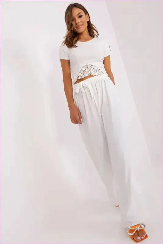 Wide Leg Summer Pants Unique Style Fashion
