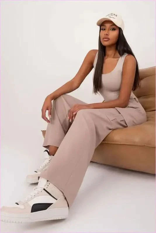 Womens Casual Cargo Pants Everyday Wear Fashion Style