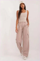 Womens Casual Cargo Pants Everyday Wear Fashion Style