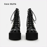 Women’s Cobweb Halloween Boots with Silver Spider Web Design