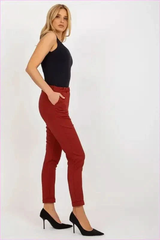 Womens Elastic Waist Fashion Pants
