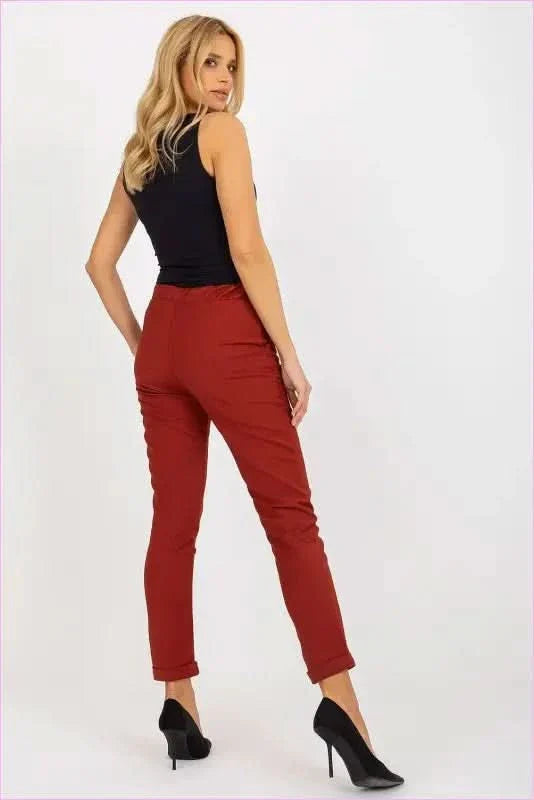 Womens Elastic Waist Fashion Pants