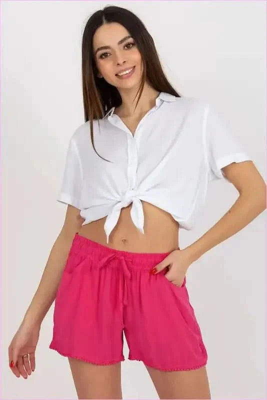 Womens Elastic Waist Fashion Shorts