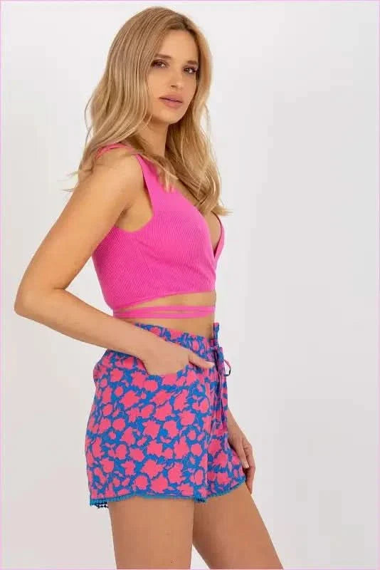 Womens Elastic Waist Fashion Shorts