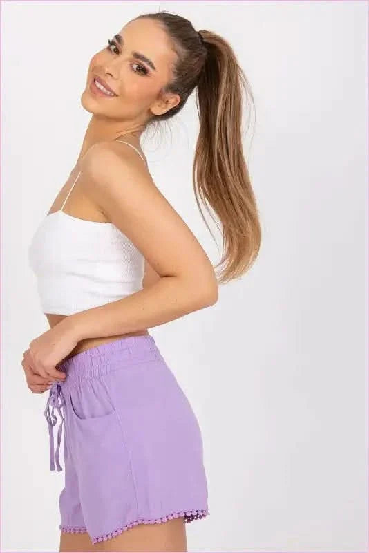 Womens Elastic Waist Fashion Shorts