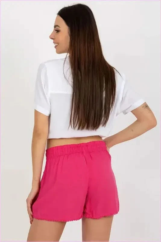 Womens Elastic Waist Fashion Shorts