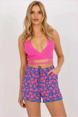 Womens Elastic Waist Fashion Shorts