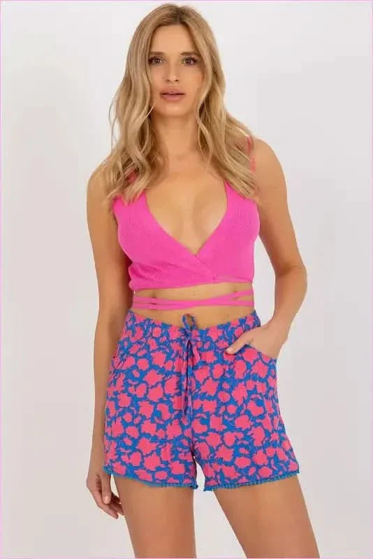 Womens Elastic Waist Fashion Shorts