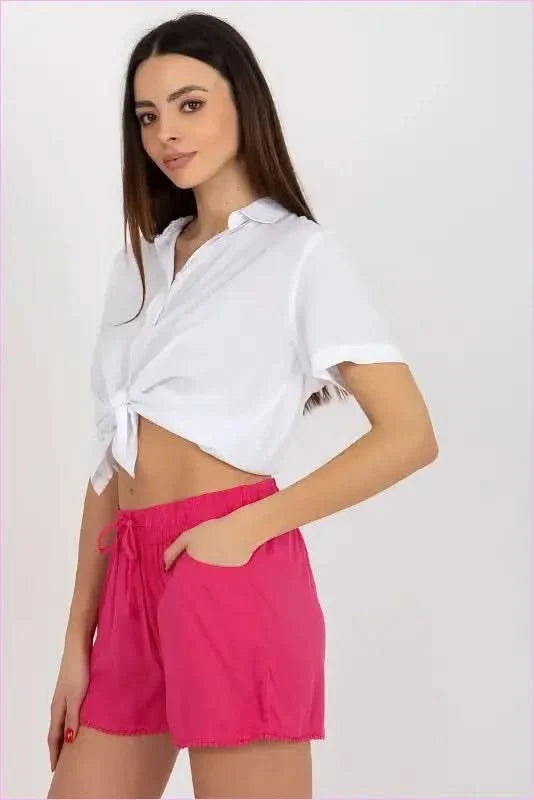 Womens Elastic Waist Fashion Shorts