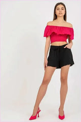 Womens Elastic Waist Fashion Shorts