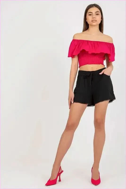Womens Elastic Waist Fashion Shorts