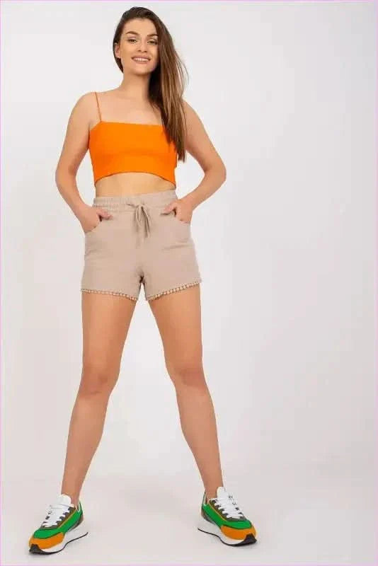 Womens Elastic Waist Fashion Shorts