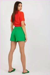 Womens Elastic Waist Fashion Shorts