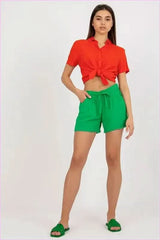 Womens Elastic Waist Fashion Shorts