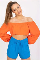 Womens Elastic Waist Fashion Shorts