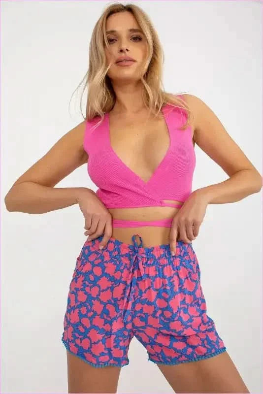 Womens Elastic Waist Fashion Shorts