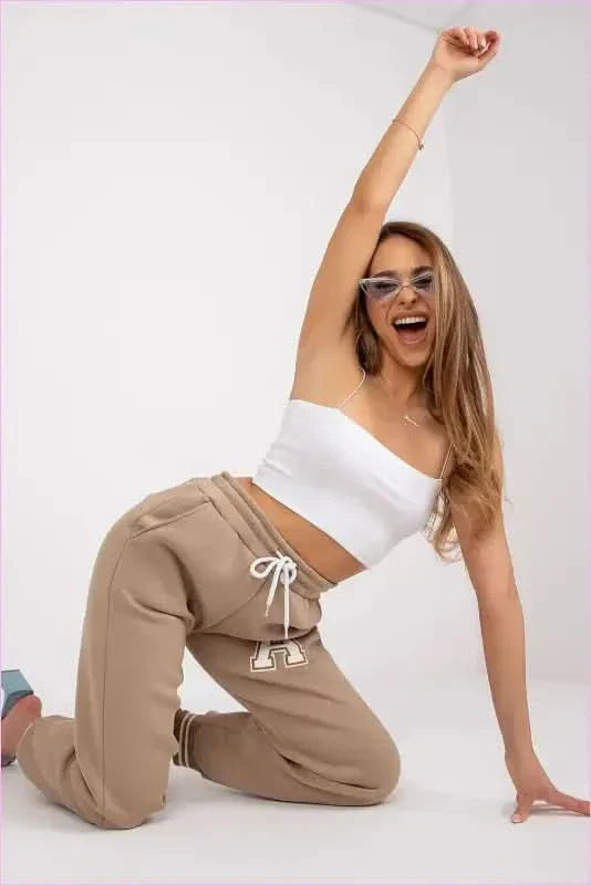 Womens Elastic Waist Fashion Sweatpants