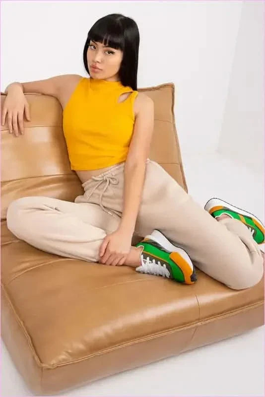 Womens Elastic Waist Sweatpants Fashion Style