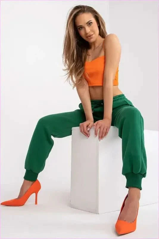 Womens Elastic Waist Sweatpants Fashion Style