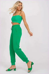 Womens Elastic Waist Sweatpants Fashion Style