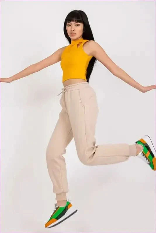 Womens Elastic Waist Sweatpants Fashion Style