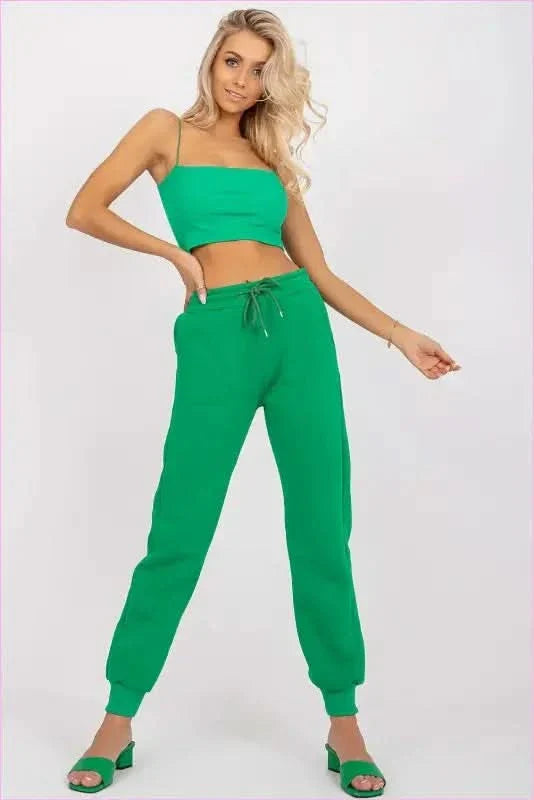 Womens Elastic Waist Sweatpants Fashion Style