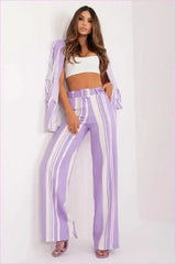 Womens Elegant Wide Leg Fashion Trousers Style