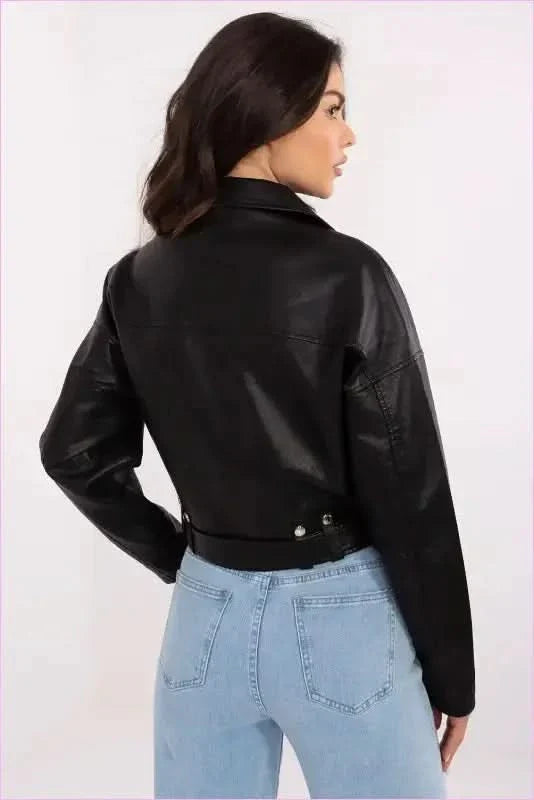 Womens Faux Leather Jacket Urban Style