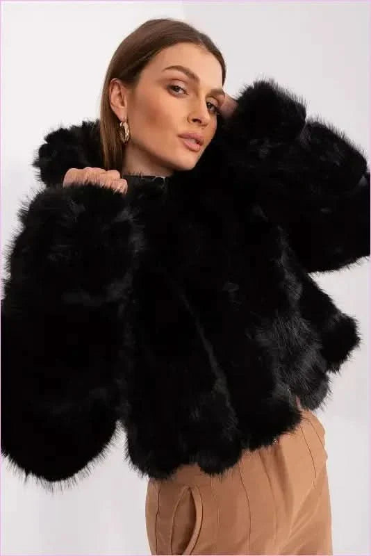 Womens Fur Transitional Jacket for Colder Days Fashion