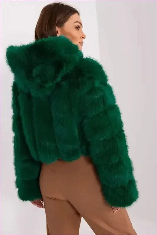 Womens Fur Transitional Jacket for Colder Days Fashion