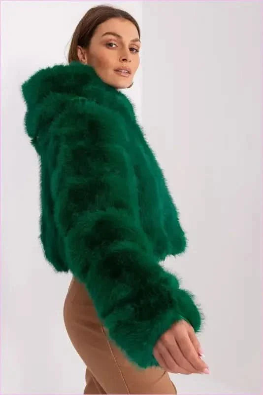 Womens Fur Transitional Jacket for Colder Days Fashion