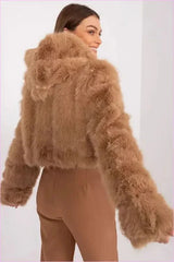 Womens Fur Transitional Jacket for Colder Days Fashion