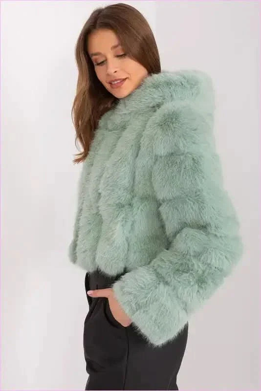 Womens Fur Transitional Jacket for Colder Days Fashion