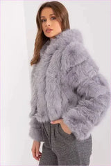Womens Fur Transitional Jacket for Colder Days Fashion