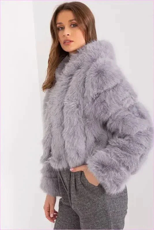 Womens Fur Transitional Jacket for Colder Days Fashion