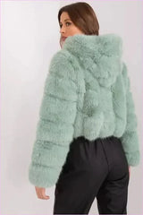 Womens Fur Transitional Jacket for Colder Days Fashion