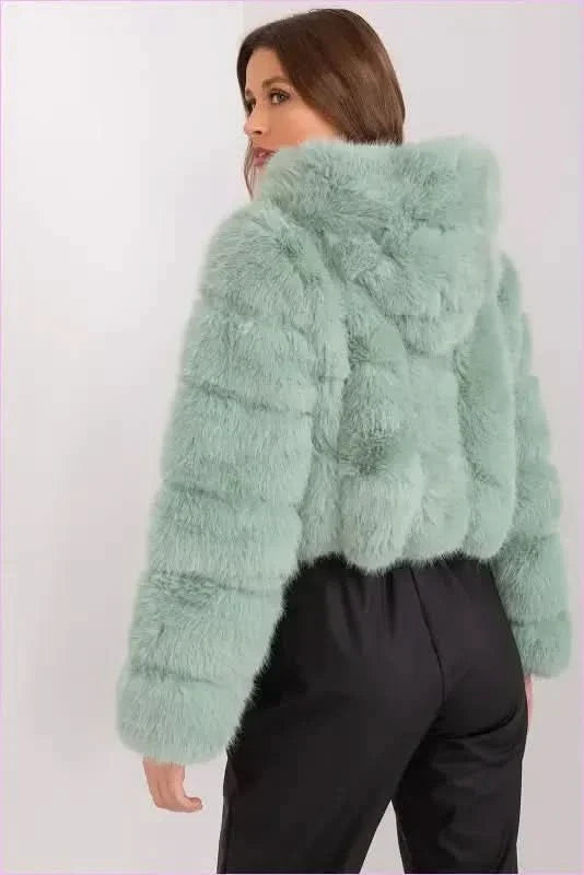 Womens Fur Transitional Jacket for Colder Days Fashion
