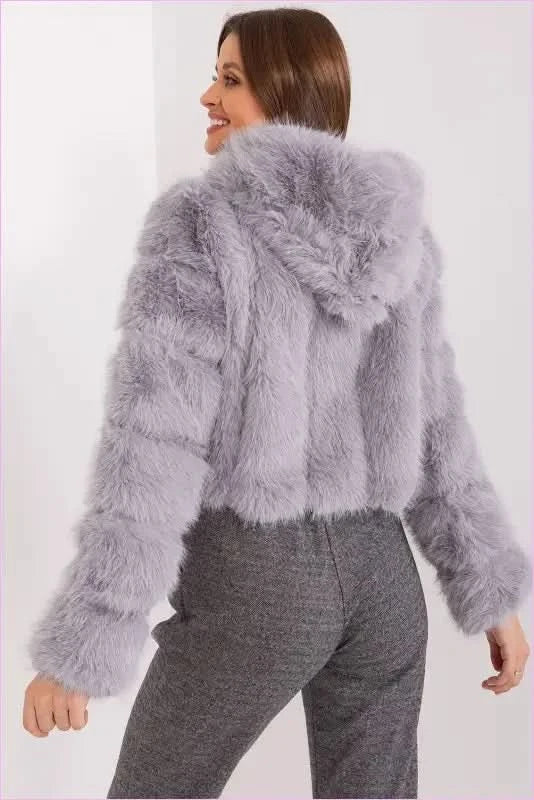 Womens Fur Transitional Jacket for Colder Days Fashion